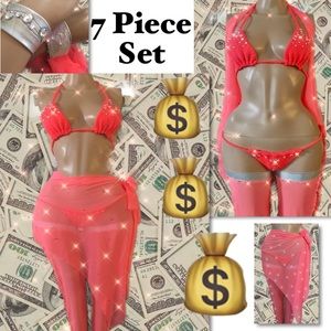 7 Piece Exotic Dancewear Set Size Sm